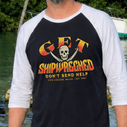 Get Shipwrecked 80s Rocker Tee - Black