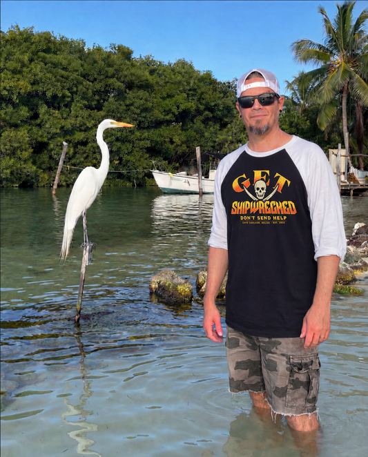 Get Shipwrecked 80s Rocker Tee - Black